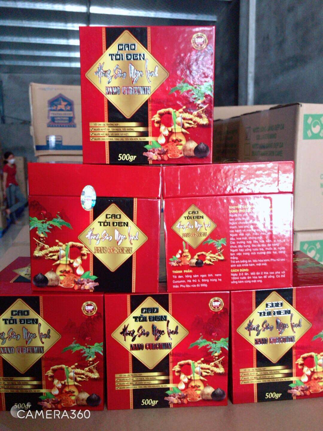 Cao tỏi đen Hồng Sâm Ngọc Linh Nano Curcumin ( hộp 500g )