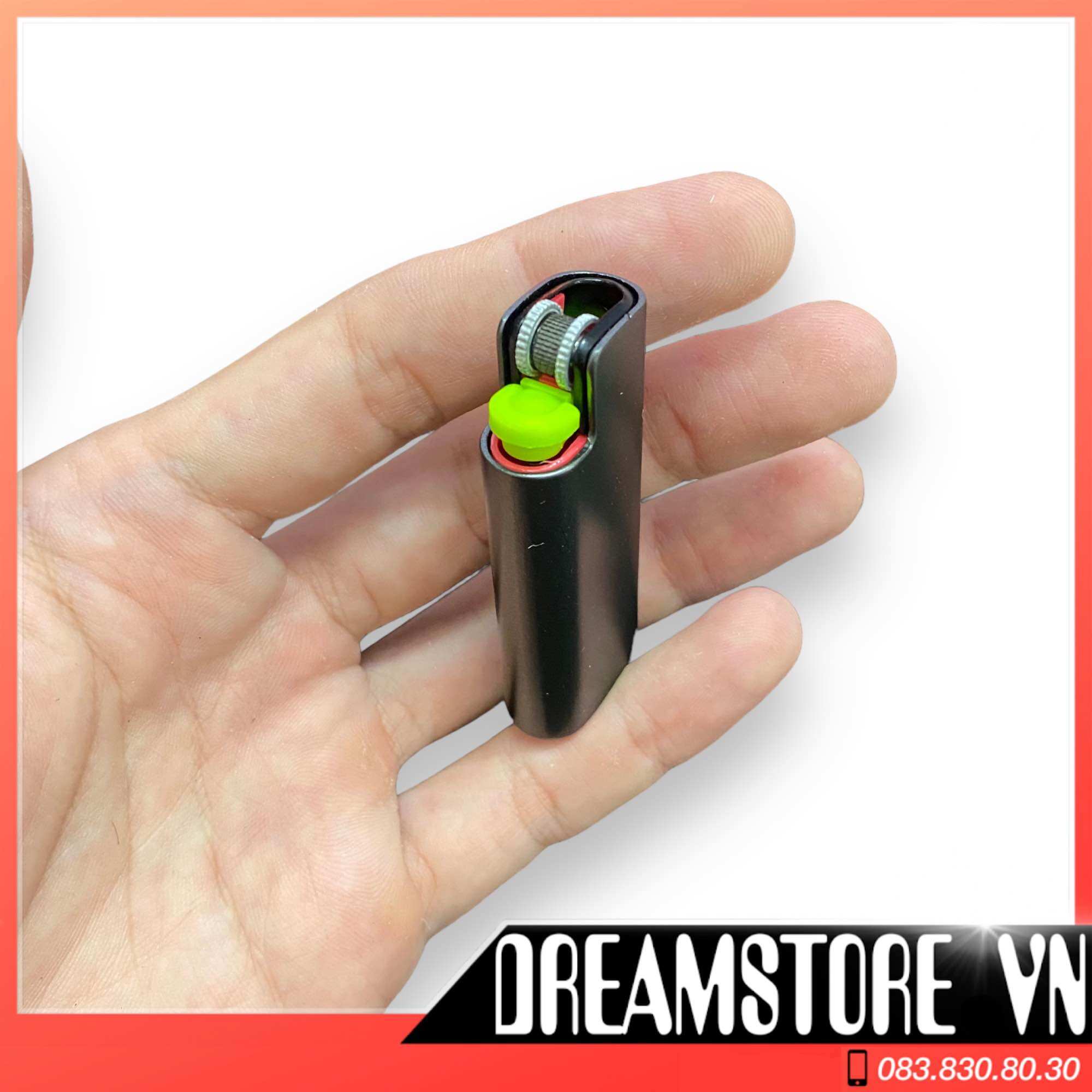 Vỏ Bật Lửa Cricket Mini Kim Loại Màu Trơn - Có Kèm Ruột
