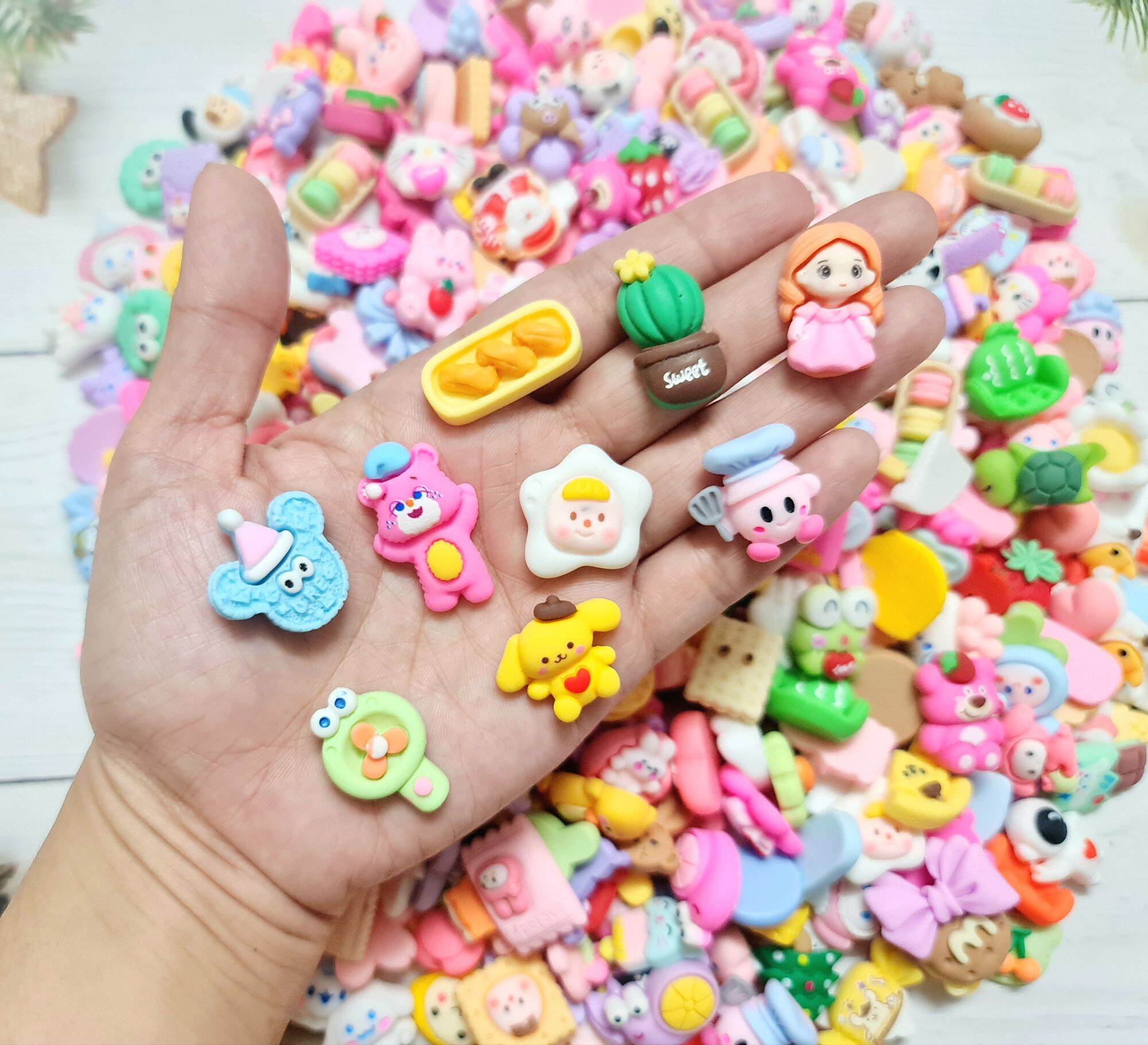 Set 100 charm/center nhám trộn nhiều mẫu xinh