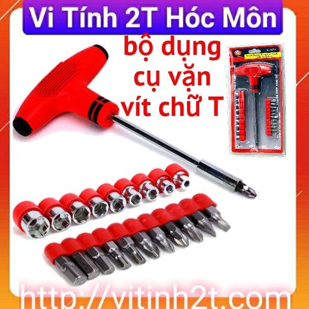 Bộ vặn ốc vít và mở khẩu lục giác đủ cỡ chữ t 21 đầu