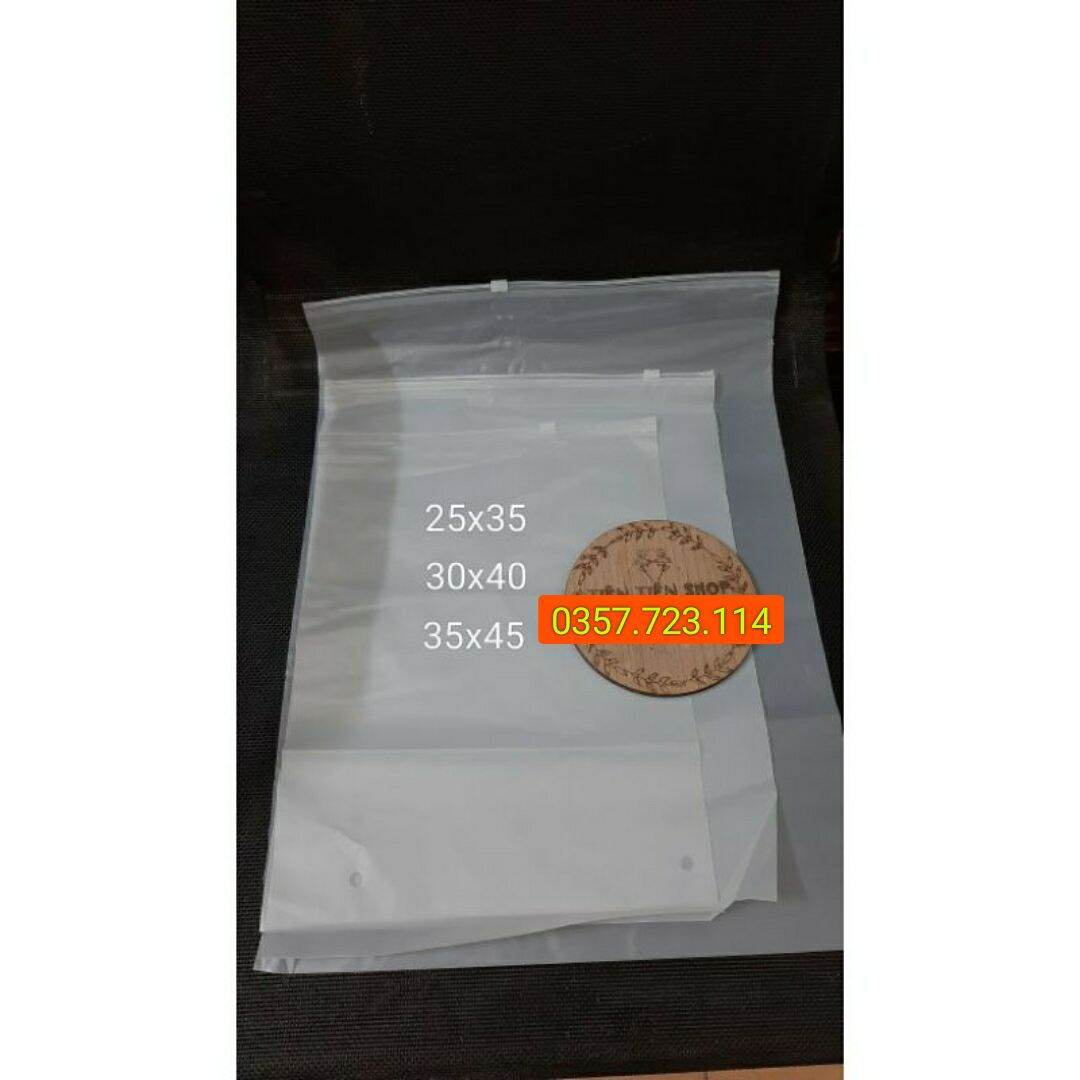 100g Túi zip khóa kéo mờ chọn size