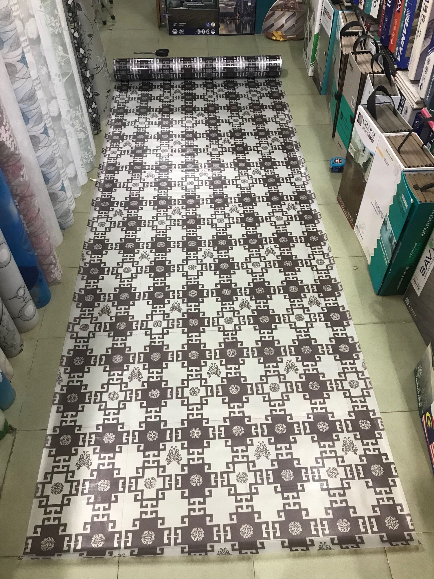 [Combo 5md* khổ 90cm] Giấy Dán Kính Thọ Trắng Thọ Nâu keo sẵn bóc dán