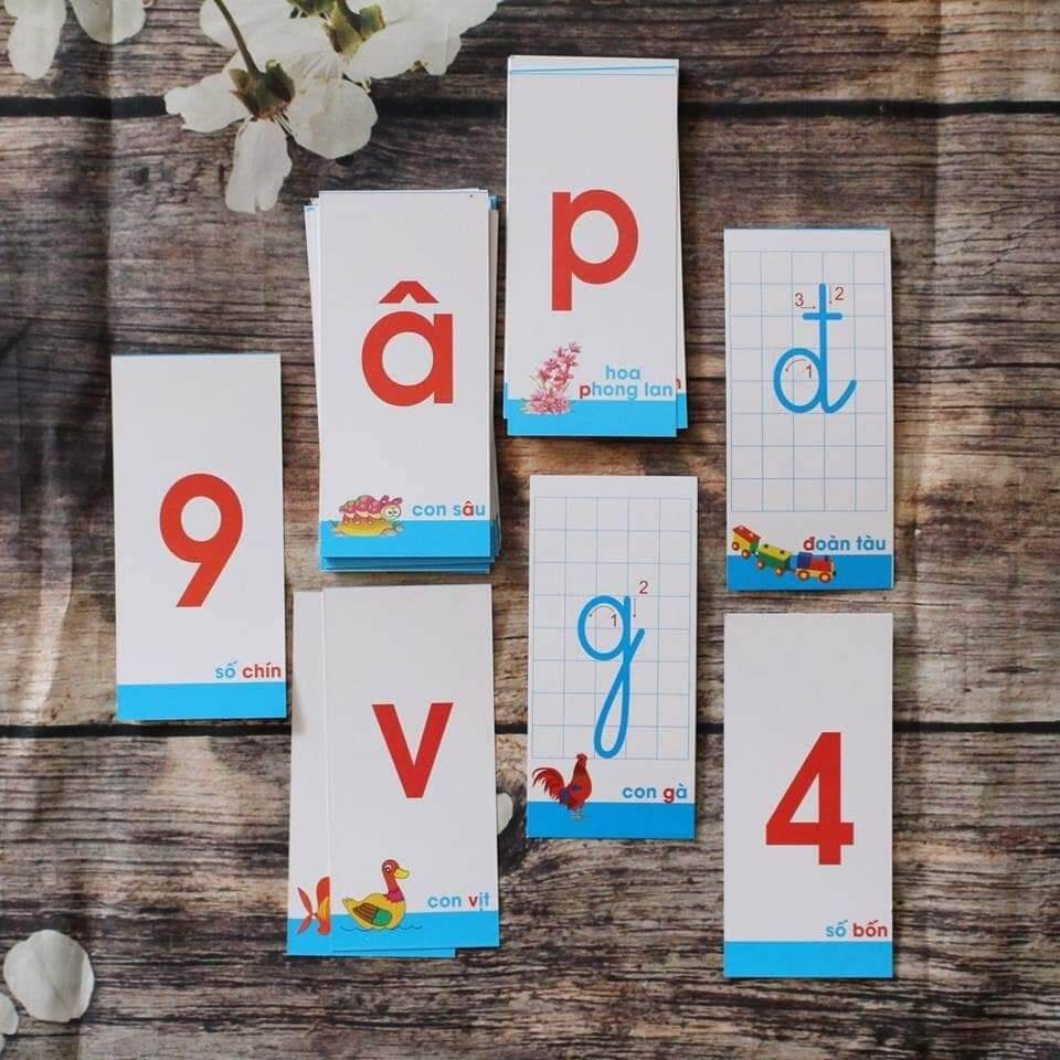 Bộ thẻ chữ cái giấy đẹp cho trẻ mầm non