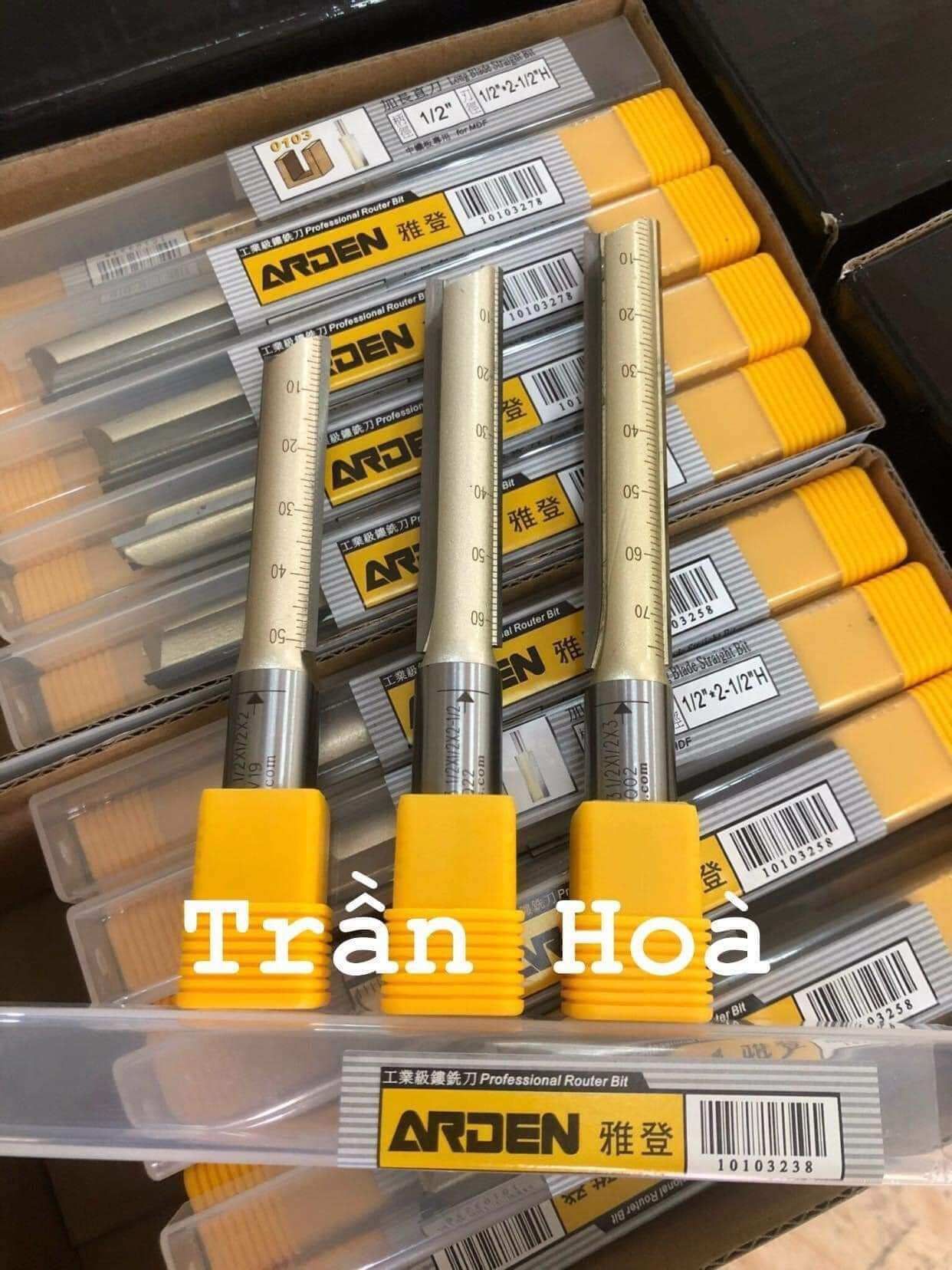 Mũi phay thẳng, lấy nền vàng Adren cot 12.7