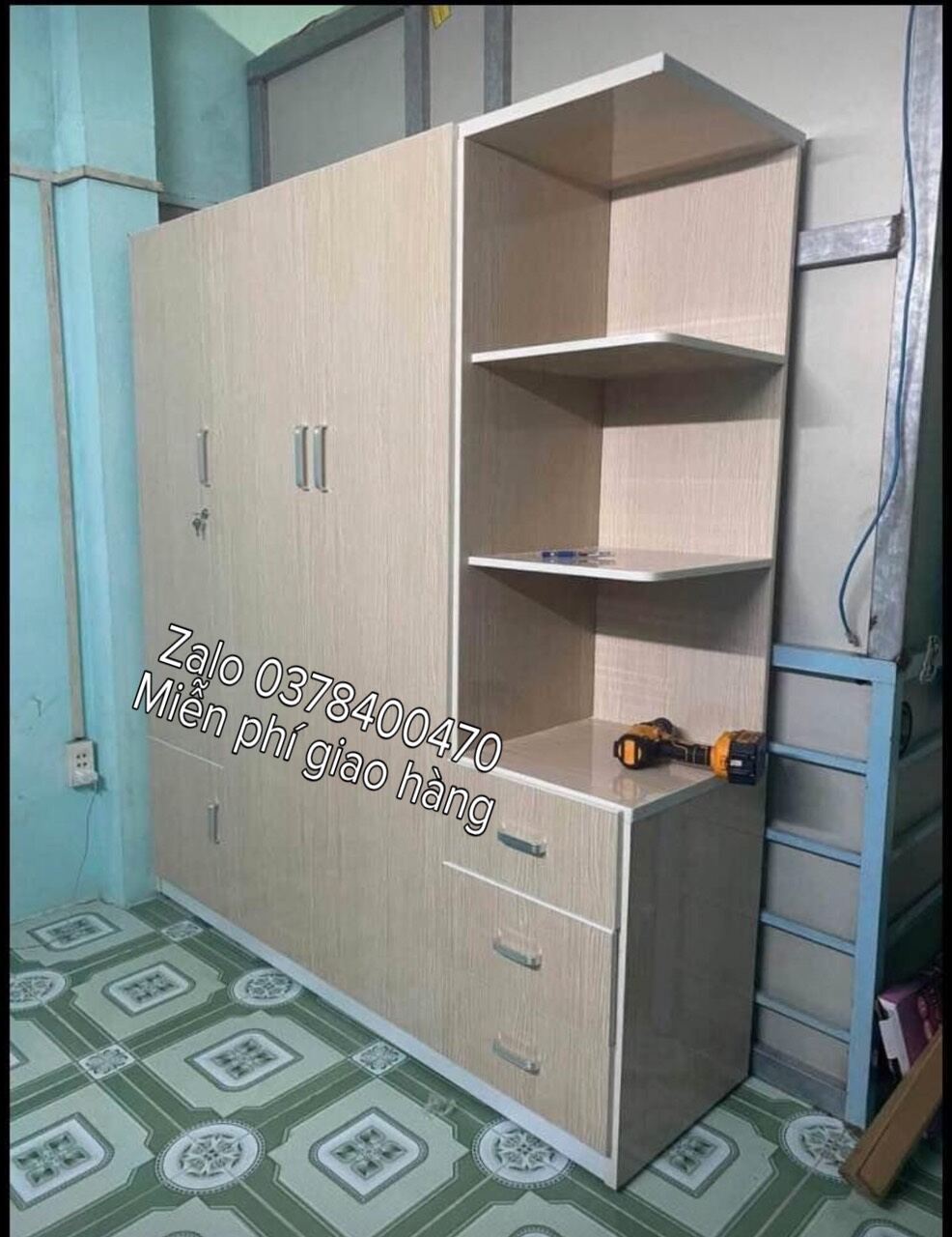 Tủ nhựa đài loan 3 cánh 1 kệ