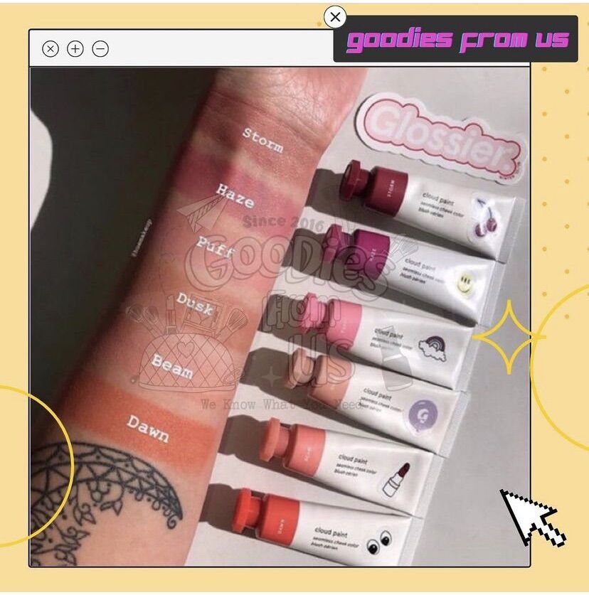 Má hồng kem Glossier Cloud Paint Sale 20%