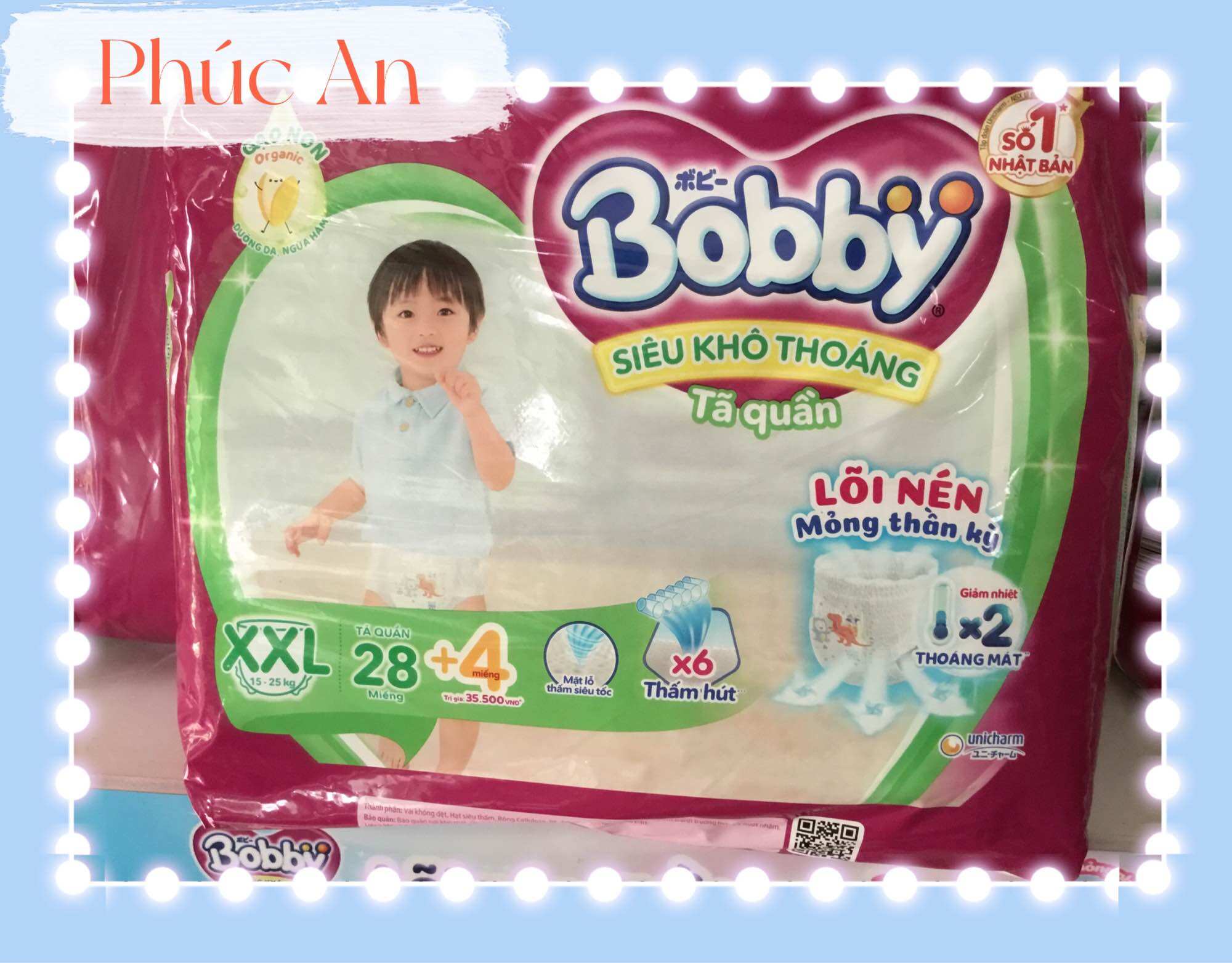 Tã quần bobby cho bé size xxl 28 miếng 15 đến 25 kg - bỉm quần trẻ em bobby size xxl28