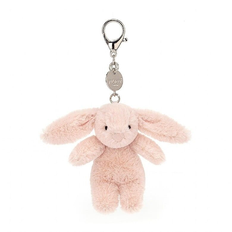 Jellycat thỏ bag charm màu blush