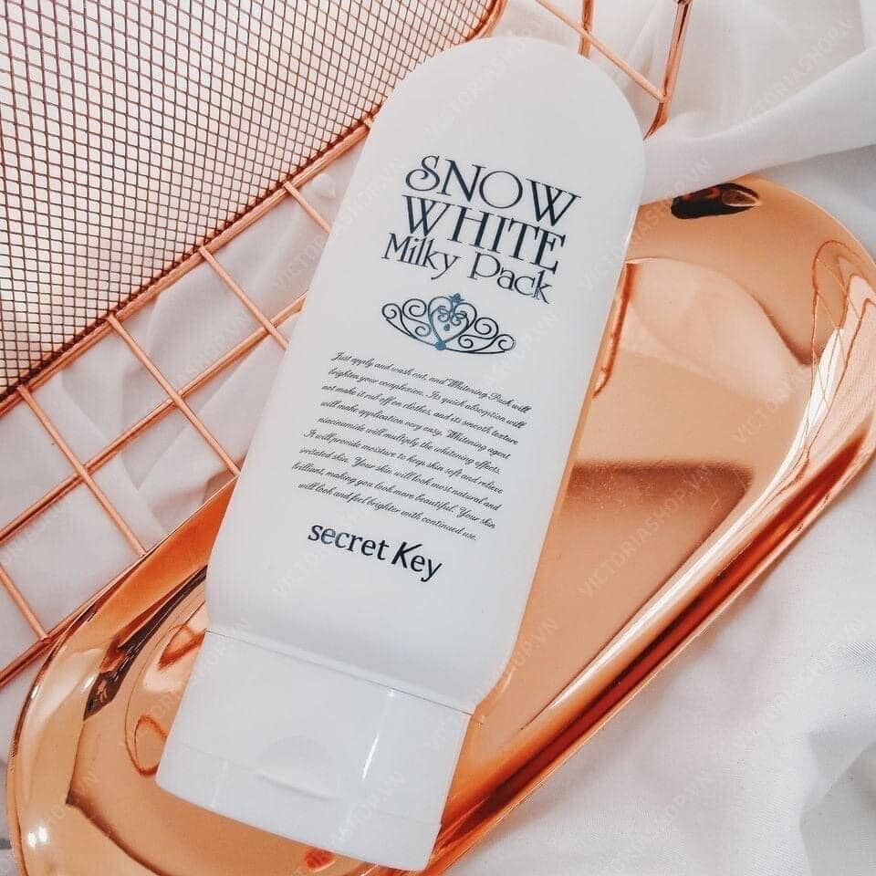 (Hàng Sẵn Chính Hãng) Kem Tắm Trắng Secret Key Snow White Milky Pack 200gr