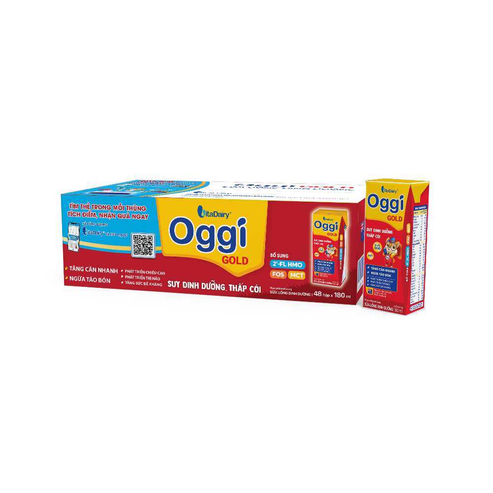 [TRỢ GIÁ Date 07/2024, mẫu thẻ cào] Thùng 48 hộp Sữa Bột Pha sẵn Oggi 110ml