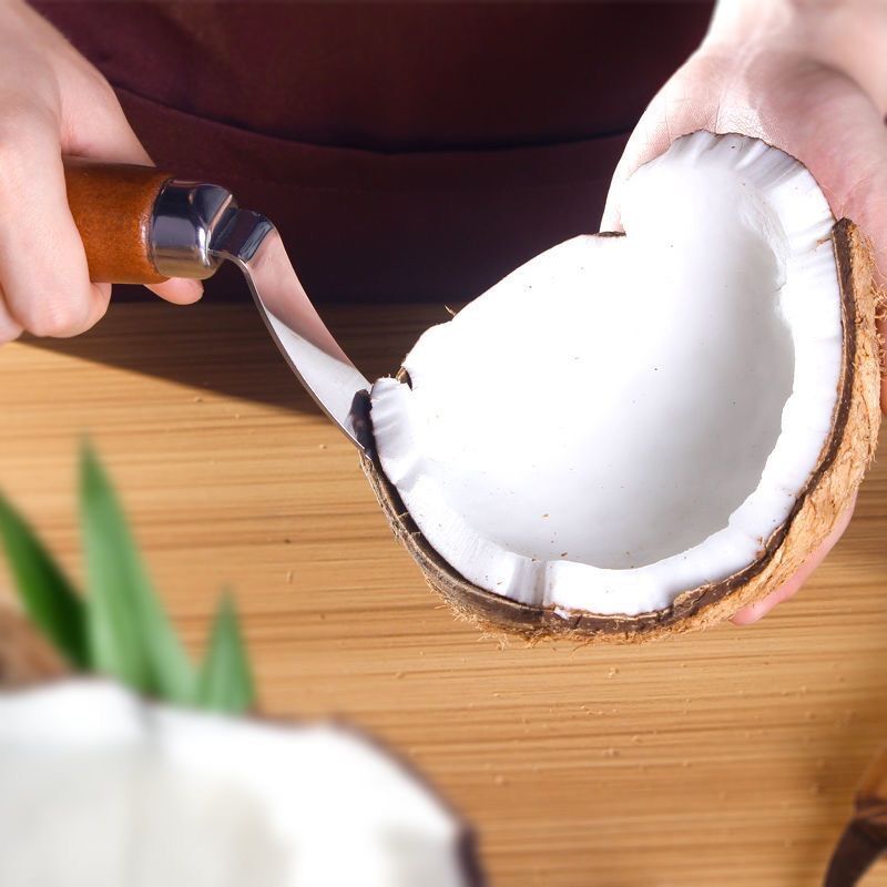 dụng cụ lấy cơm dừa thép trắng không rỉ