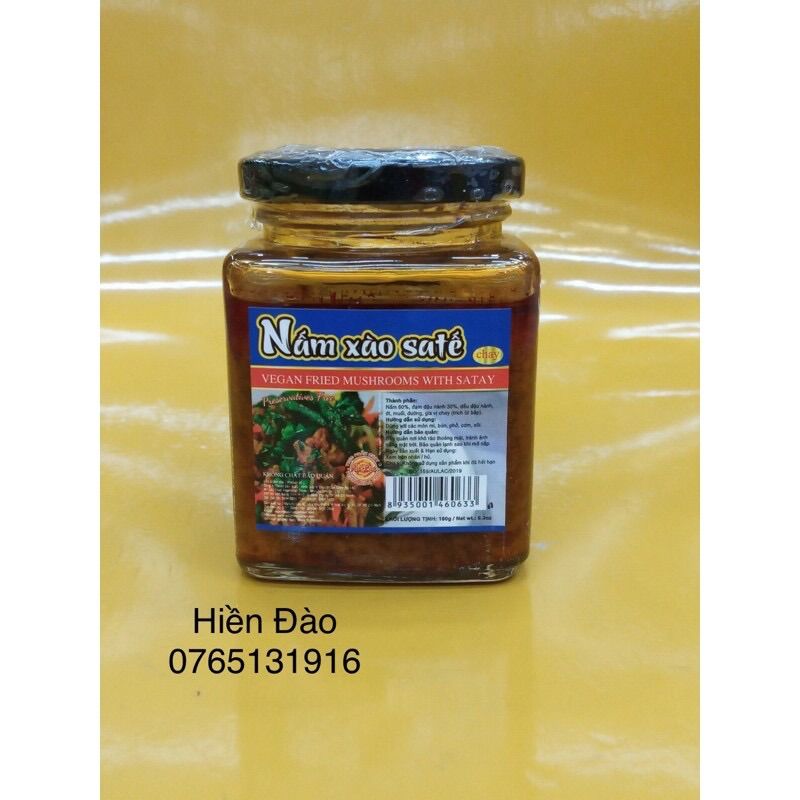 Nấm xào satế chay âu lạc