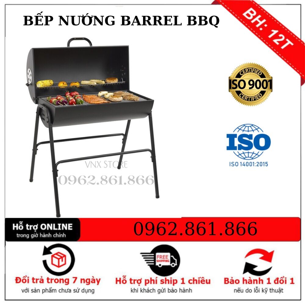 Bếp nướng barrel, bếp nướng than hoa bbq ngoài trời tiêu chuẩn xuất khẩu châu âu bbq charcoal grill