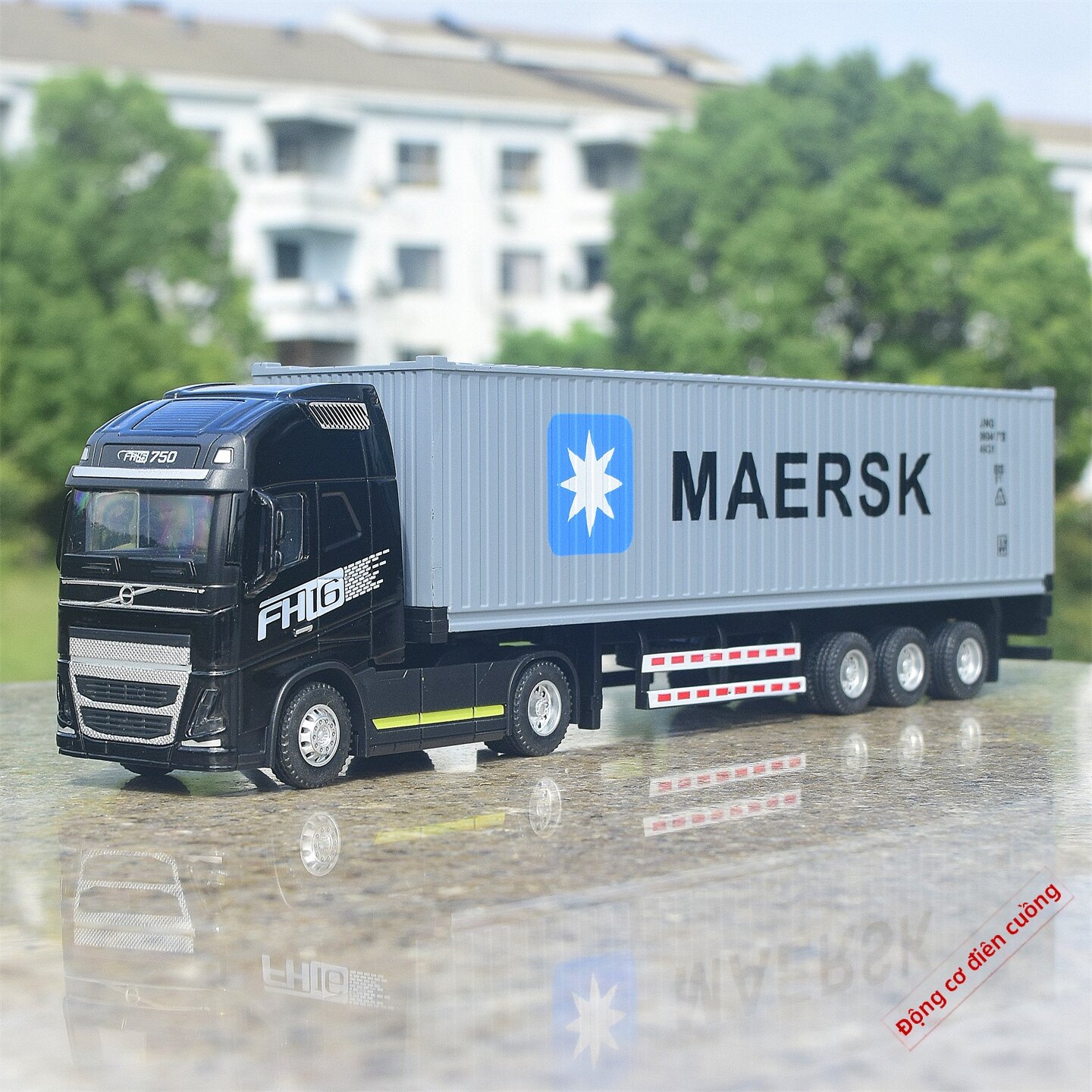 Mô Hình Xe Tải Container Bằng Kim Loại Volvo FH16 750 Mô Hình Xe Tải Nặng Nửa Tải Mô Hình Xe Tĩnh Mô