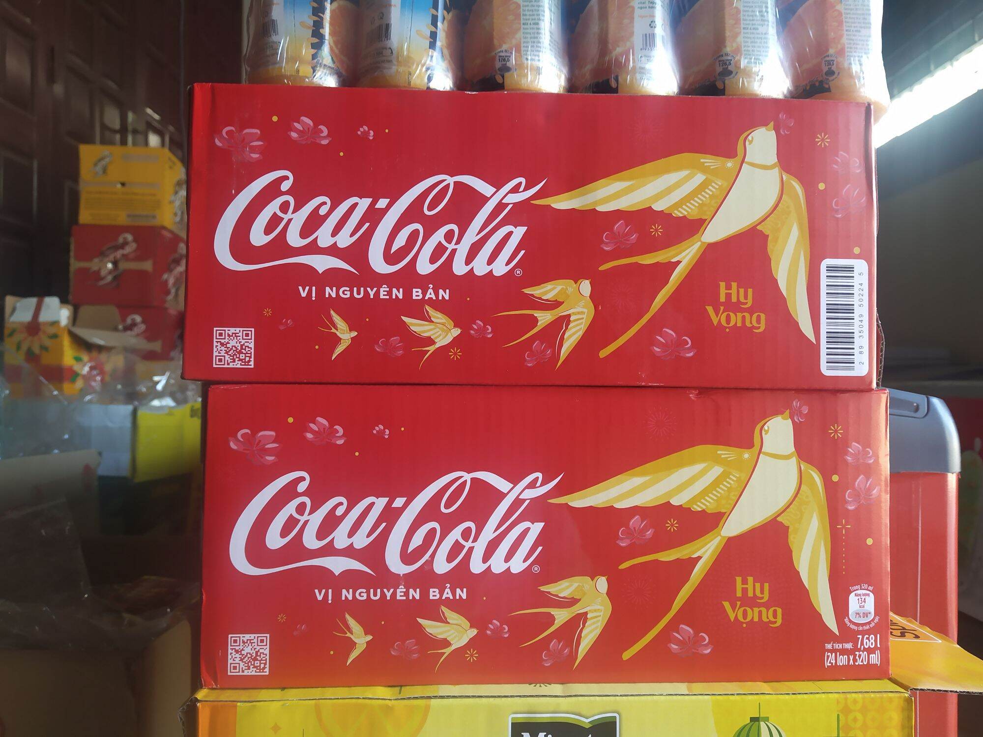Thùng coca-cola lon 320ml x 24lon