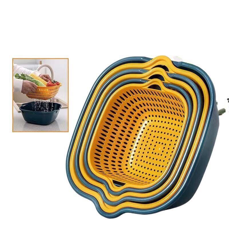 Set 3 tổ vàng kèm chậu xanh
