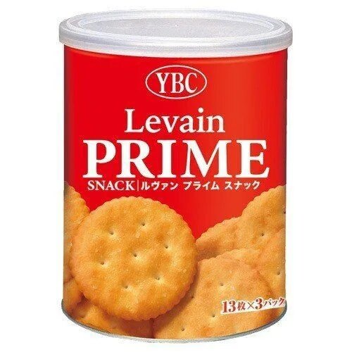 Bánh quy bơ Levain Prime Snack hộp thiếc của YBC Nhật hộp 132gr hộp có 3
