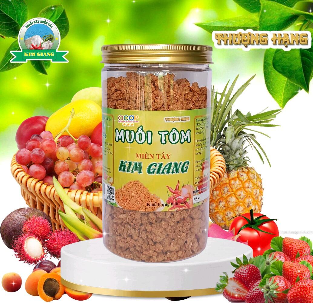 Muối tôm Miền Tây Kim Giang 400g - OCOP