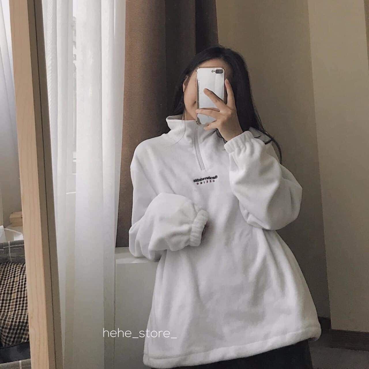 Áo this khoá cổ chất nỉ cotton ấm áp