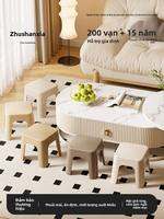 ZHUSHANXIA | Ghế Đổi Giày Cho Trẻ Em Hình Vuông Đệm Mềm, Ghế Sofa, Ghế Bàn Cà Phê