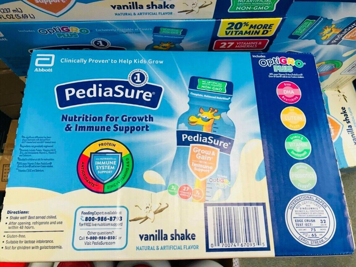 Sữa Pediasure nước Mỹ vị vani thùng 24 chai Date 11/23