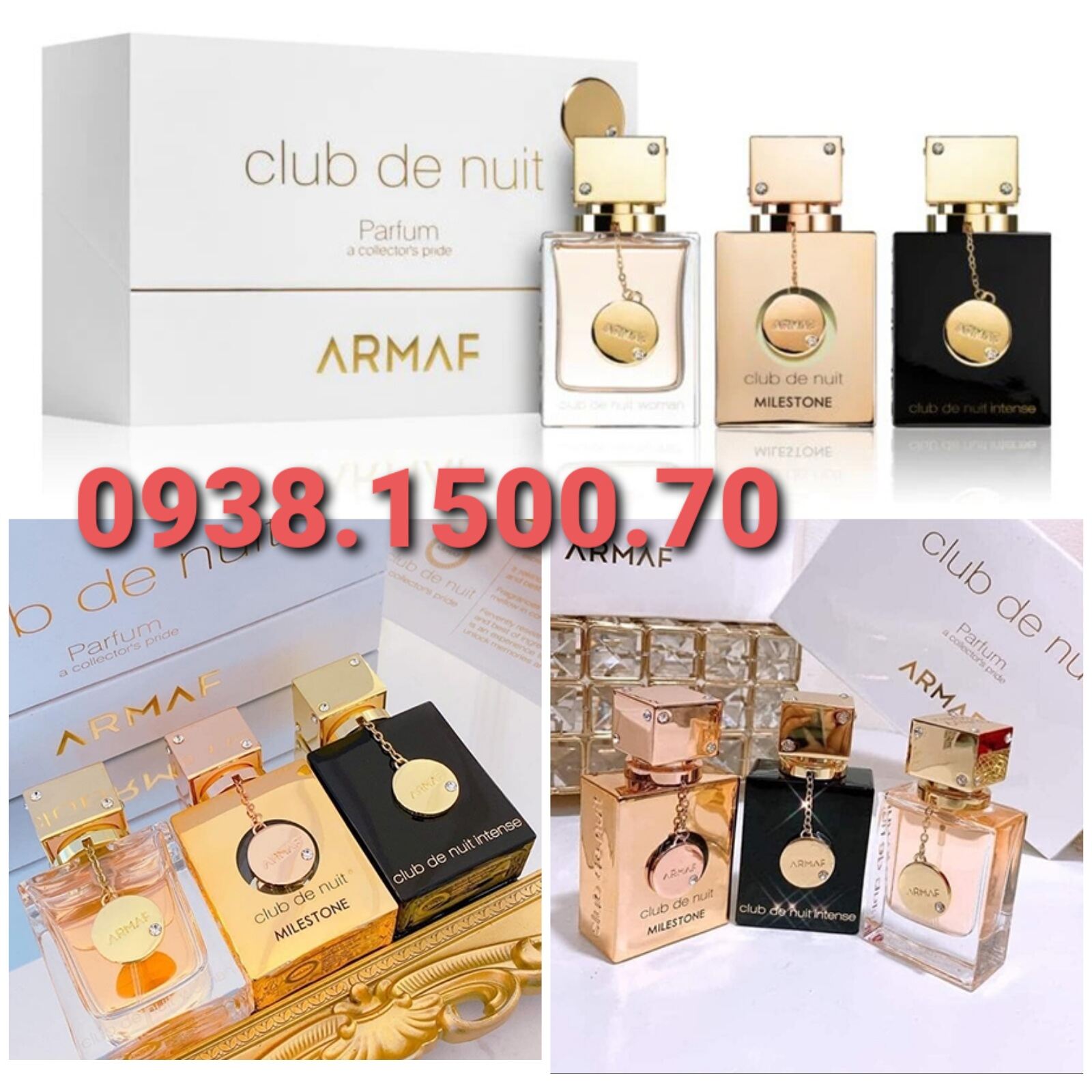 Gift SET NƯỚC HOA NỮ Armaf Club De Nuit Parfum Women 3 chai x 30ml
