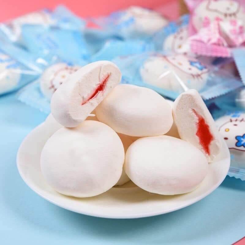 KẸO BÔNG MARSHMALLOW HELLO KITTY NHÂN HOA QUẢ