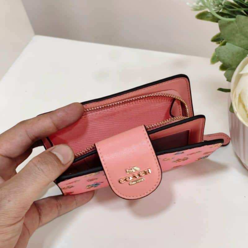 Ví C0ach cầm tay họa tiết hoa siêu đẹp