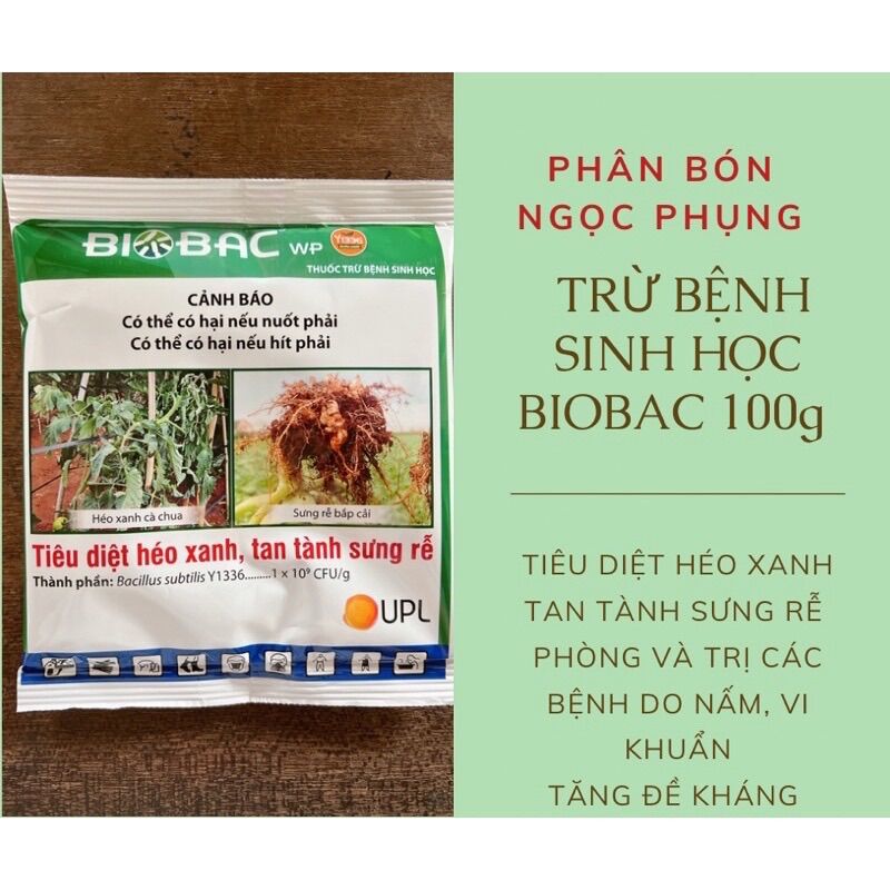 Trừ héo xanh, sưng rễ sinh học biobac gói 100g