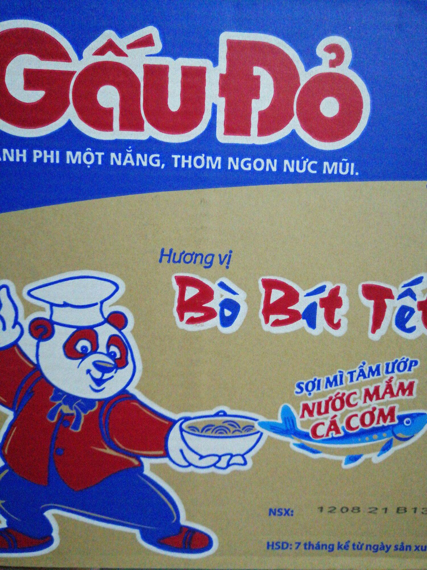 1 Thùng Mì Gấu đỏ  bò bít tết  30 gói 63g (giao ngẫu nhiên cả các vị)