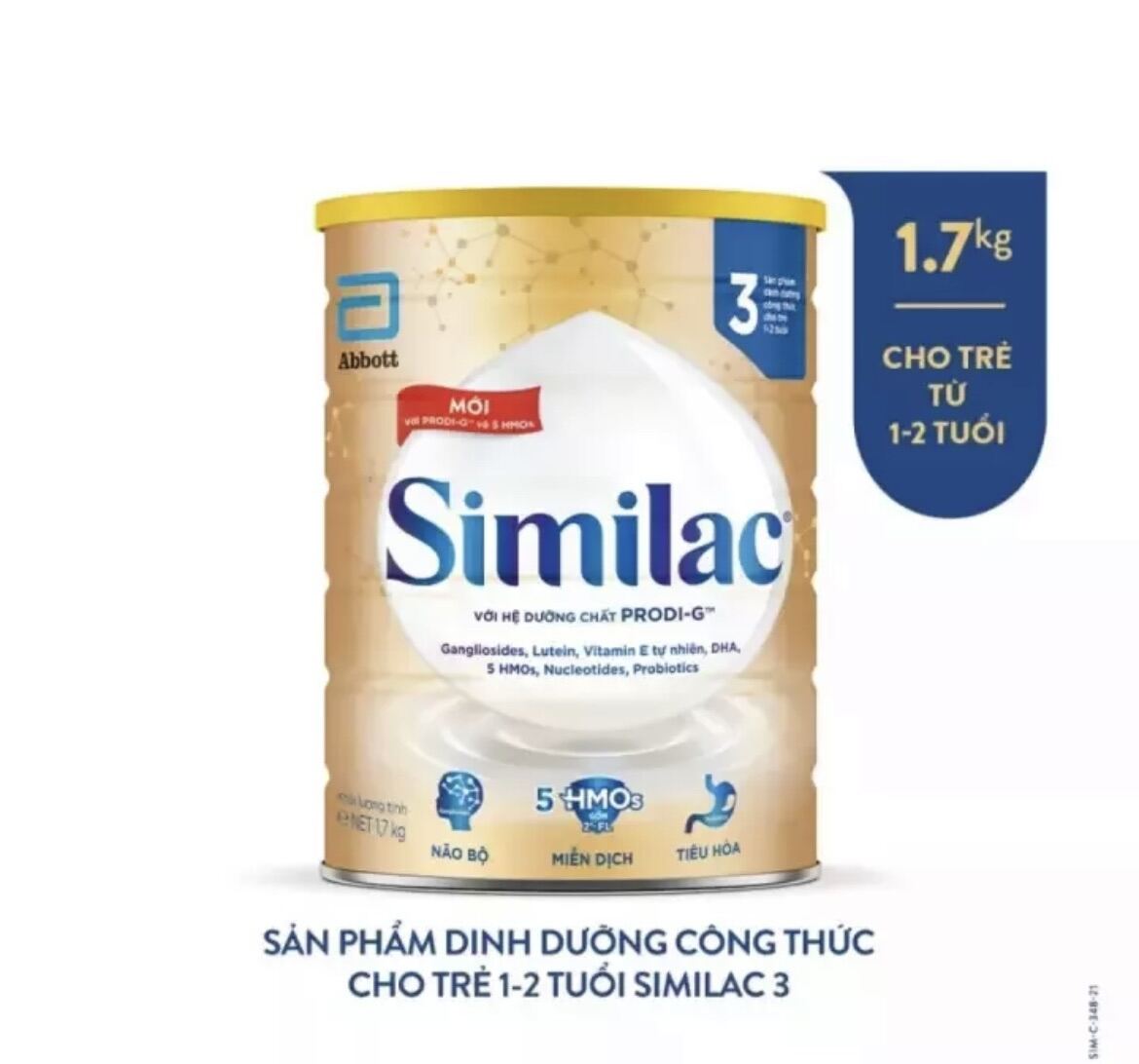 HCM - FreeShip  Sữa Bột Similac 3 HMO 1.7kg Mẫu Mới Date 2024