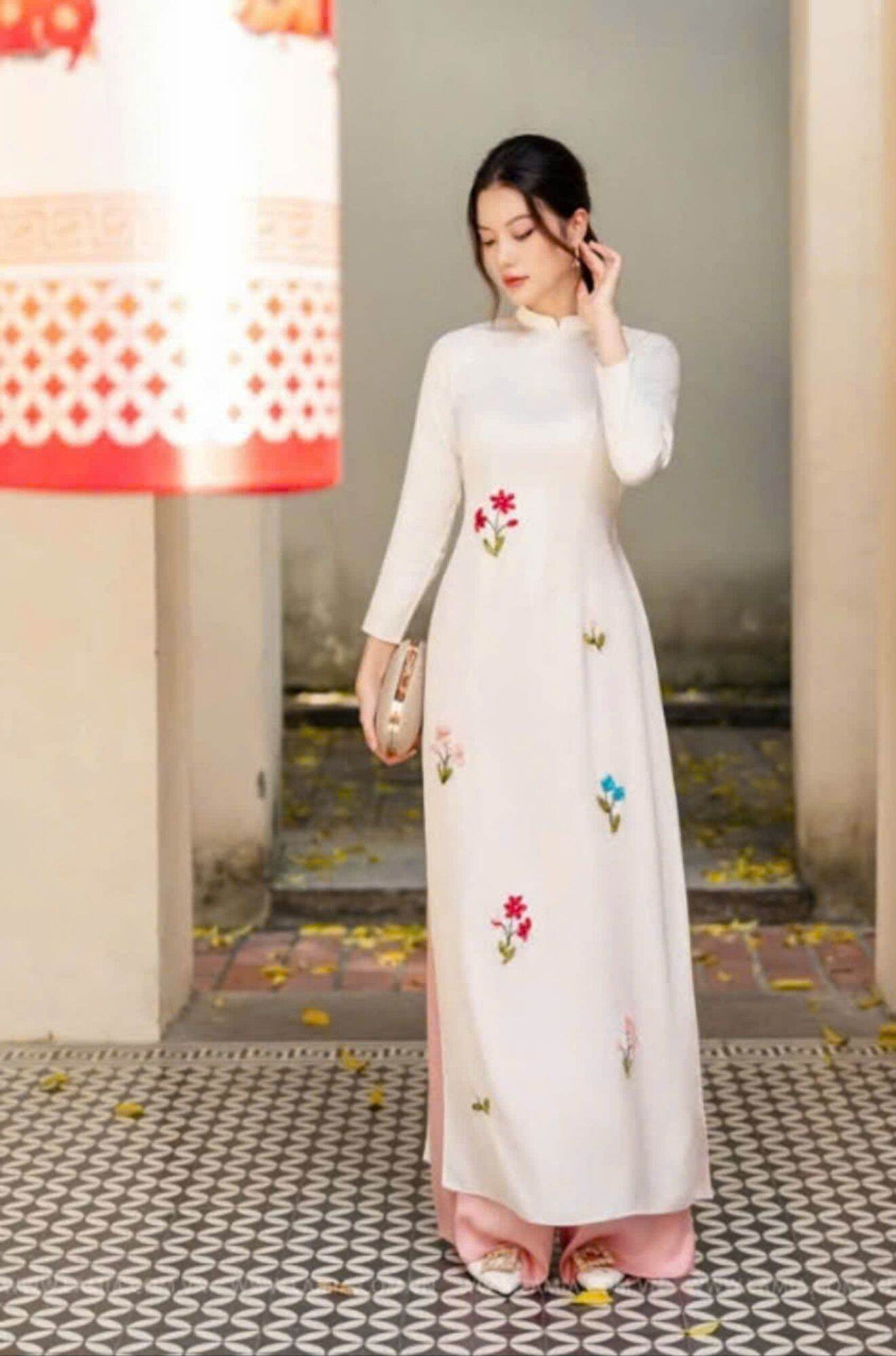 Bộ Áo dài lụa Tây thi cao cấp