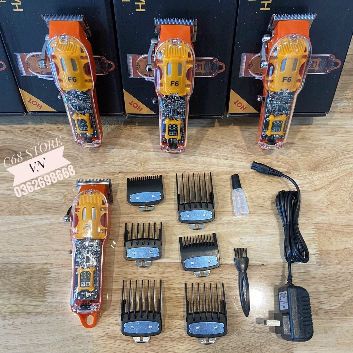 Tông đơ căt tóc chuyên nghiệp Magic POP-F6 lưỡi kép chuyên nghiệp