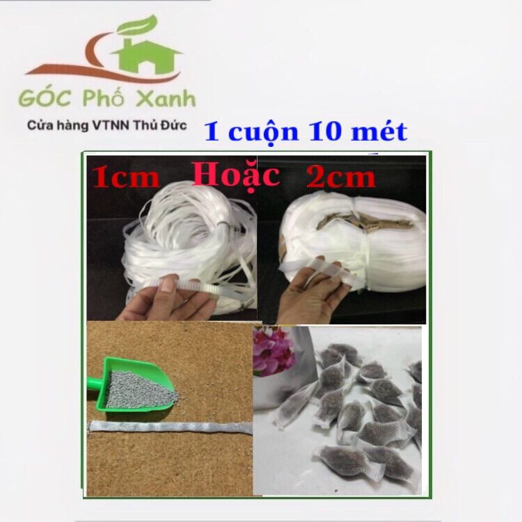 Túi lưới đựng phân tan chậm hoa lan 10 mét Túi lưới chuyên dùng để bọc hoa cảnh và dùng để bỏ phân tan chậm như phân hữu cơ, phân chì nhật và phân dê