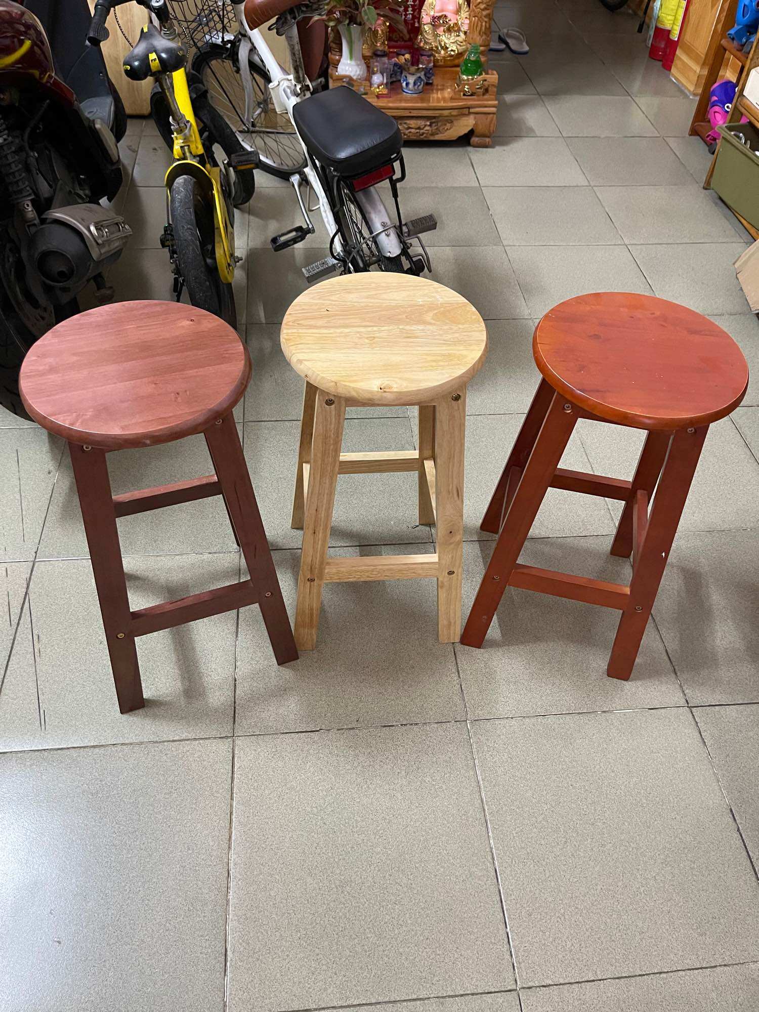 [HCM]Đôn gỗ cao su ghép cao 60cm ( 3 Màu )