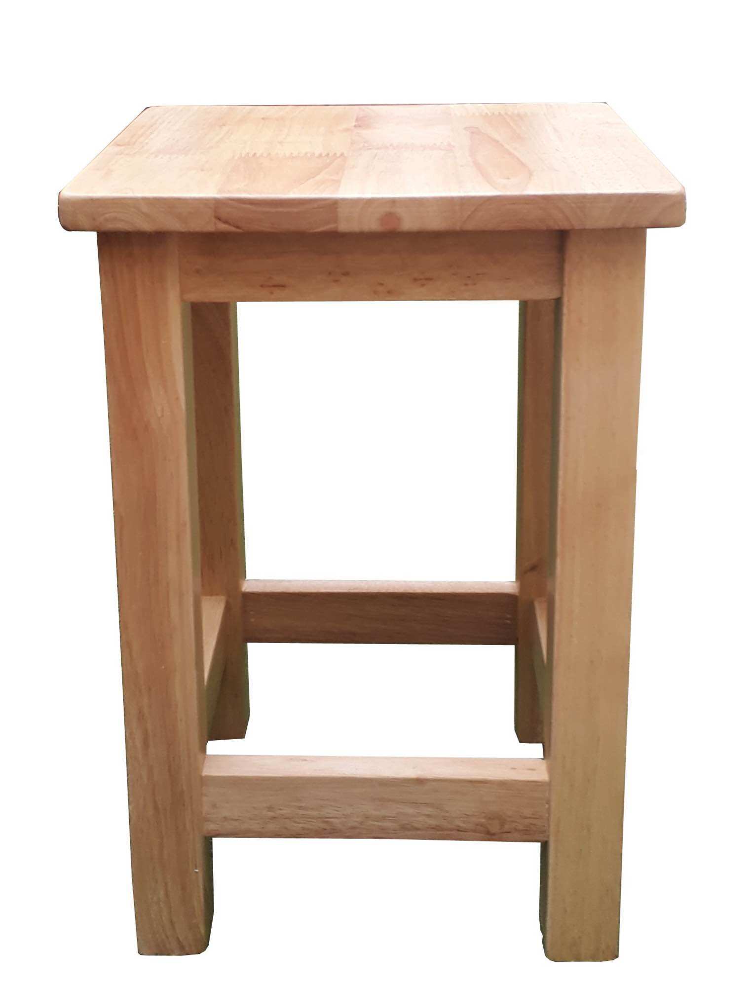GHẾ ĐÔN CAO 45CM MẶT VUÔNG GỖ CAO SU
