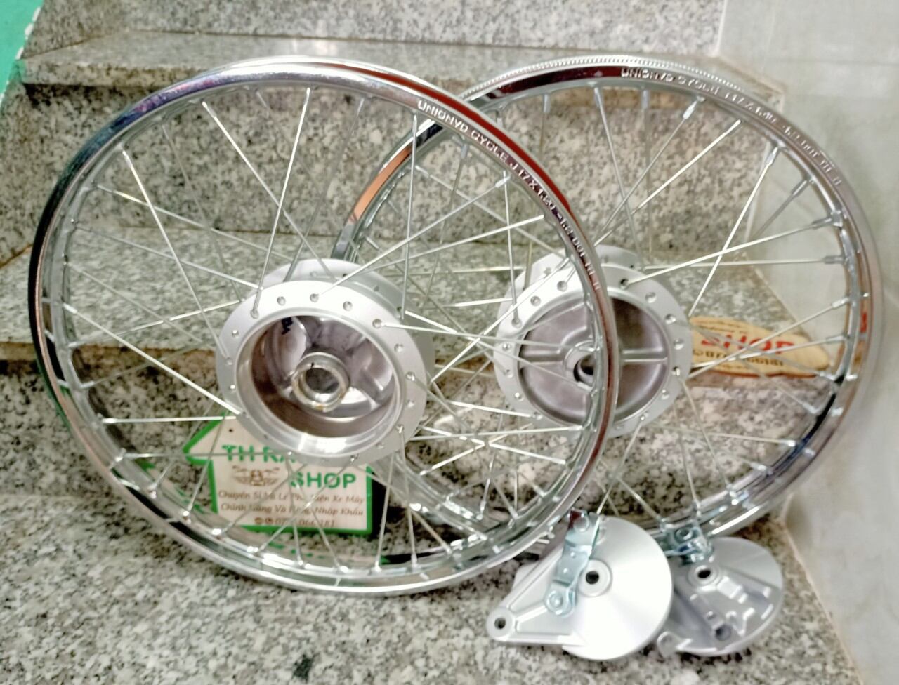 Bánh căm dream wave cub niềng unionvd đùm căm zin kèm theo 2 má đùm đã rút căm sẵn