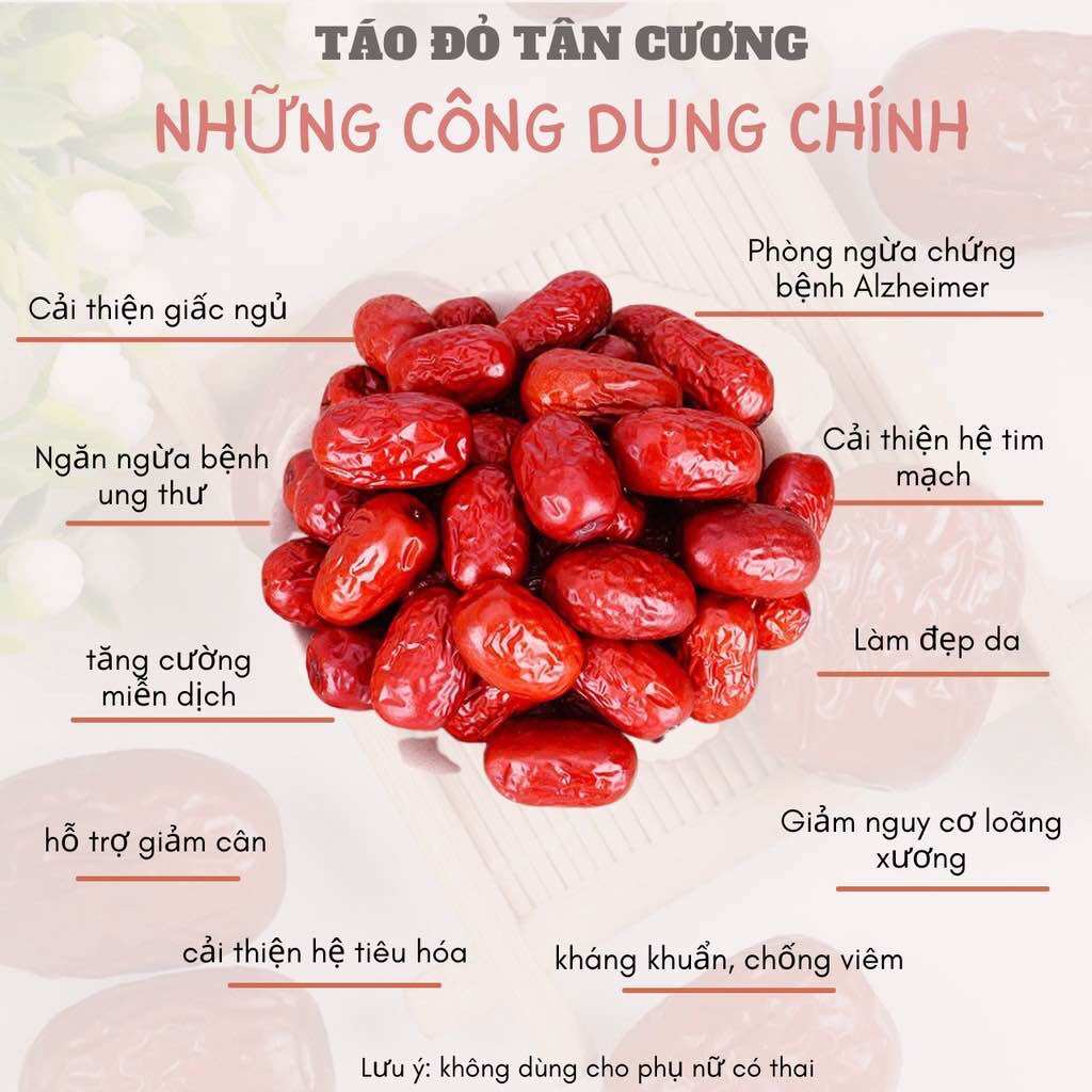 Bịch 100 gr táo đỏ tân cương loại 1