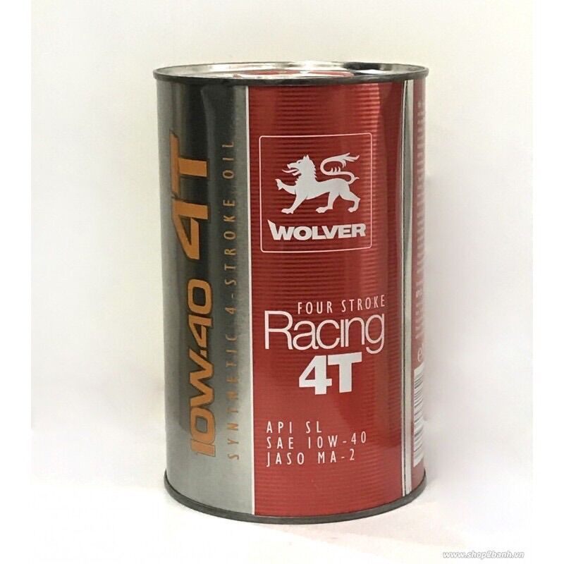 Nhớt Wolver Racing Synthetic 10w40 4T 1L nhập khẩu từ Đức - dùng cho cả xe số và xe ga