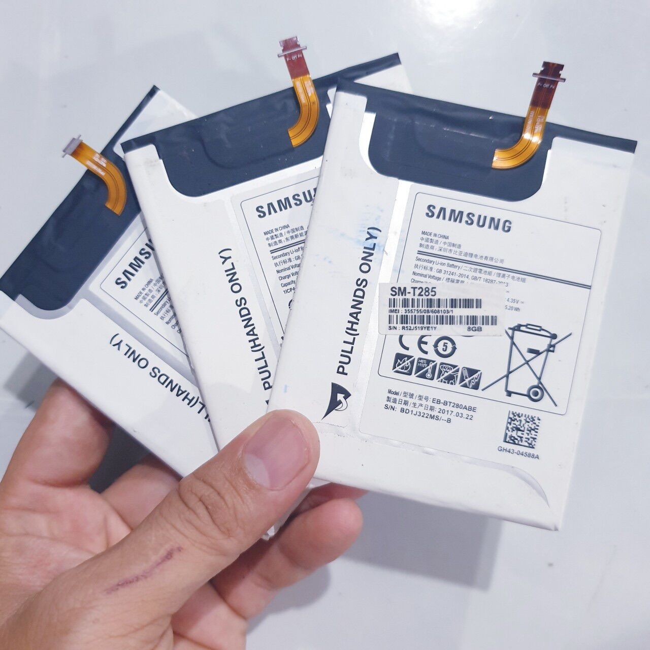 Pin máy tính bảng tab A T285 bóc máy pin đẹp còn mới