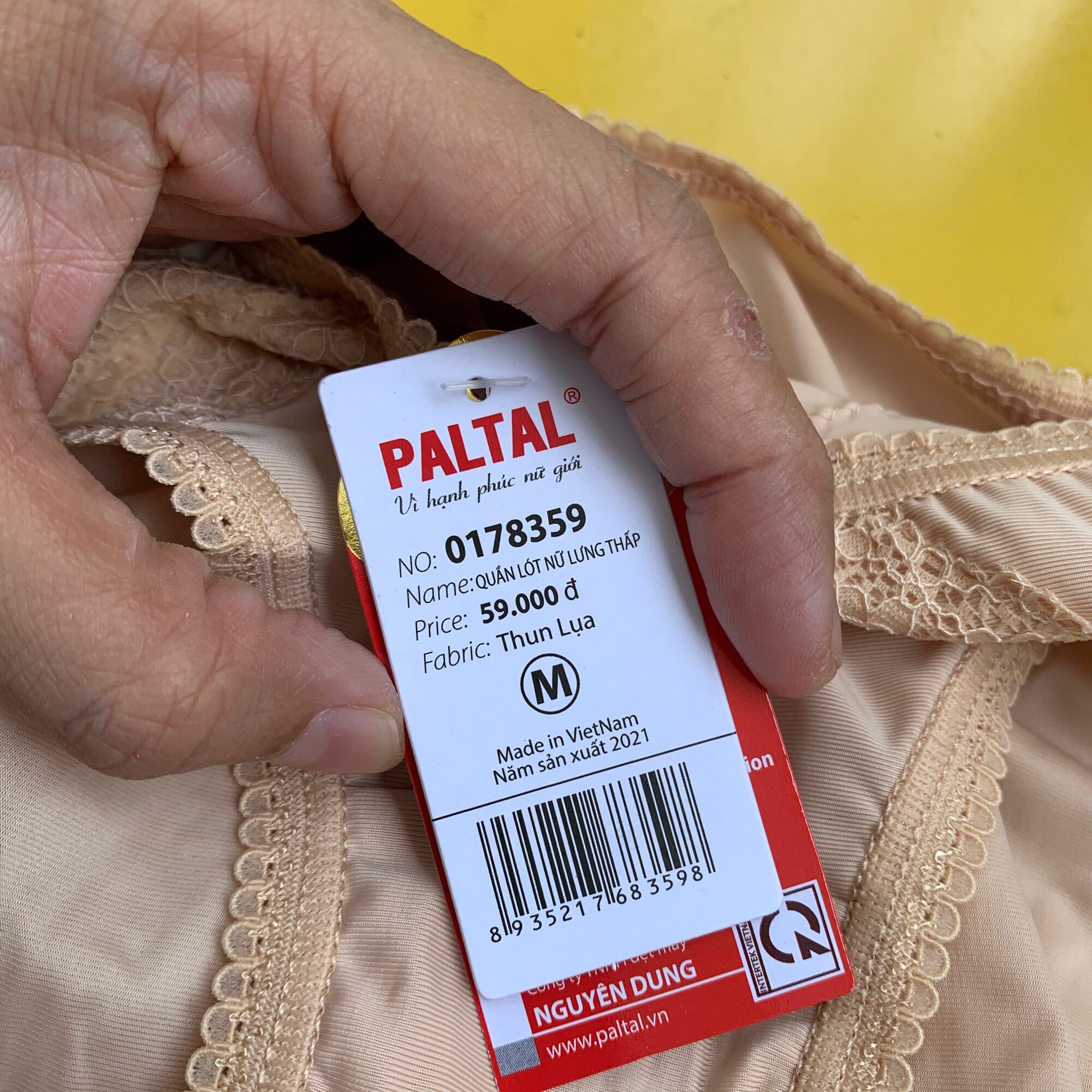 Combo 5 Quần lót paltal vải thun lụa size M