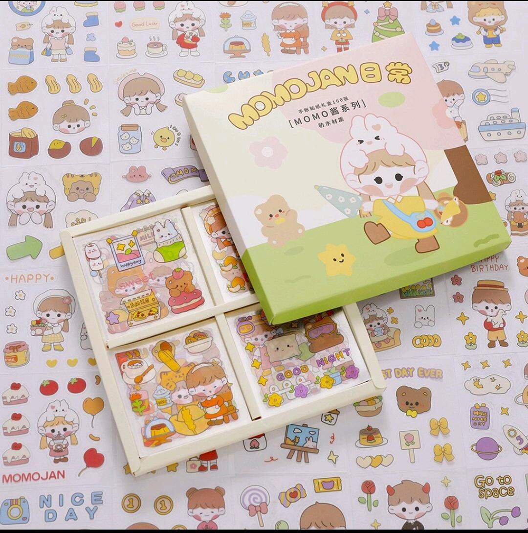 Sticker trang trí dán sổ.Miếng dán dễ thương,hình dán không thấm nước.