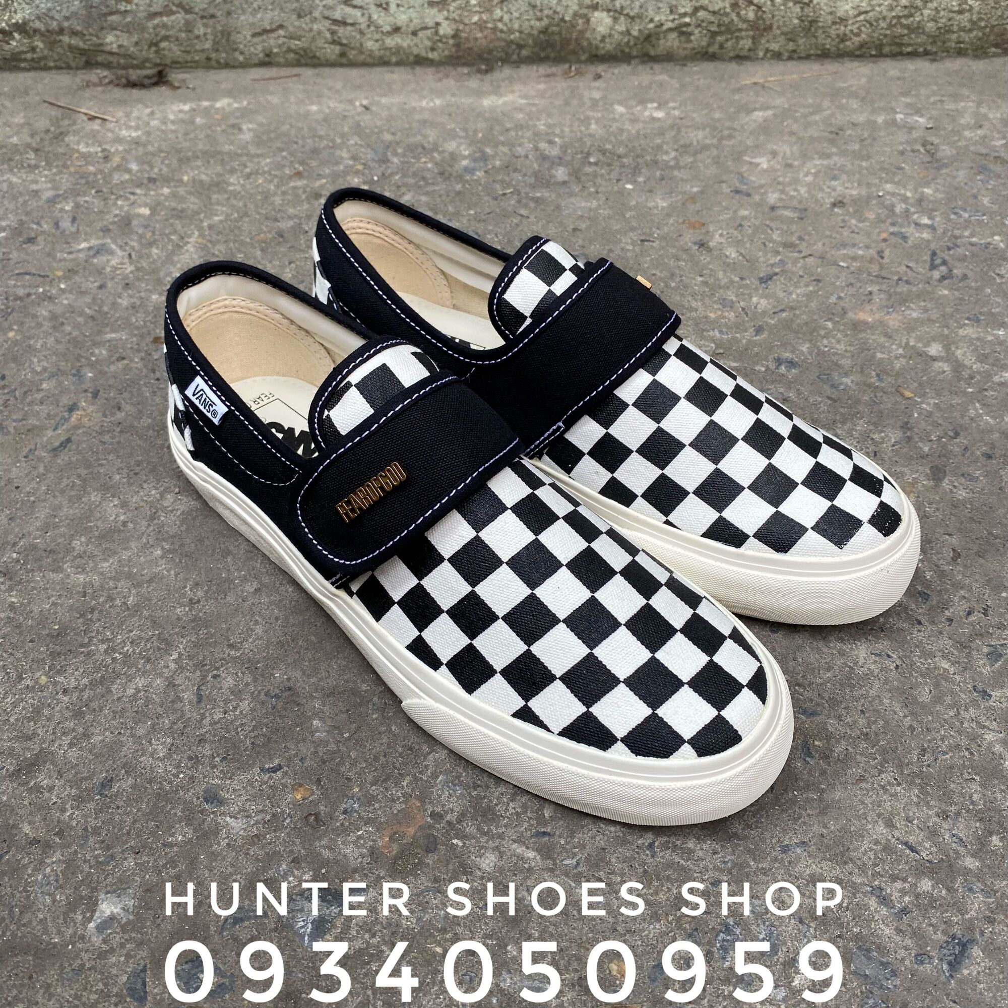 GIÀY VANS SLIPON CARO ĐEN TRẮNG