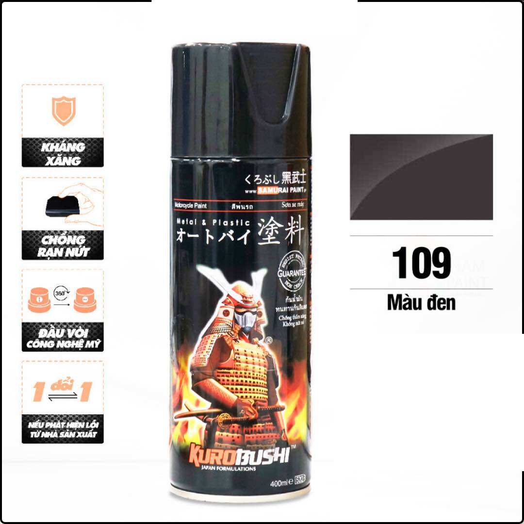 SƠN SAMURAI MÀU ĐEN BÓNG 109