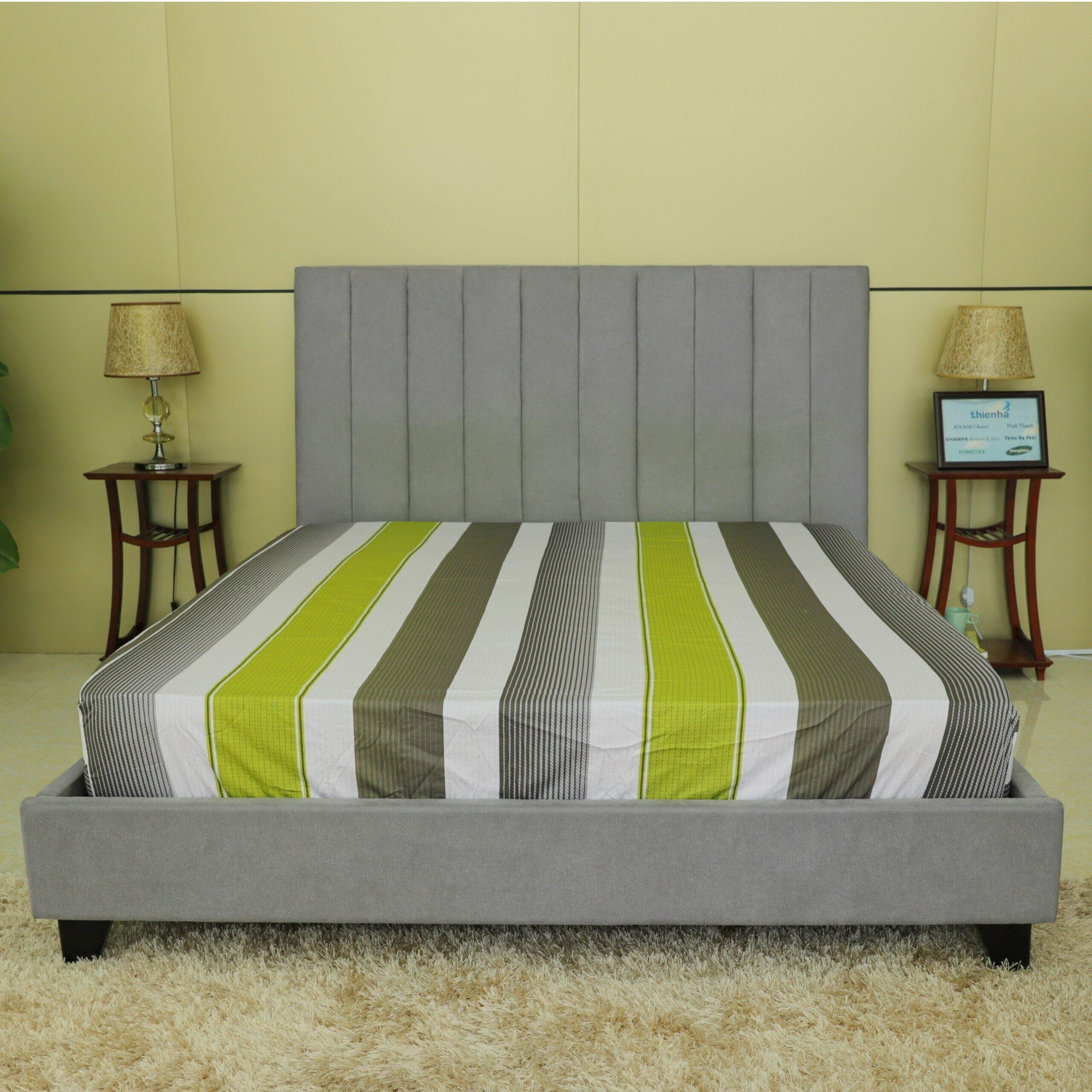 Ga bọc nệm cotton hometex - drap lẻ bọc nệm vải cotton hoa hometex - sản phẩm của cty may thiên hà