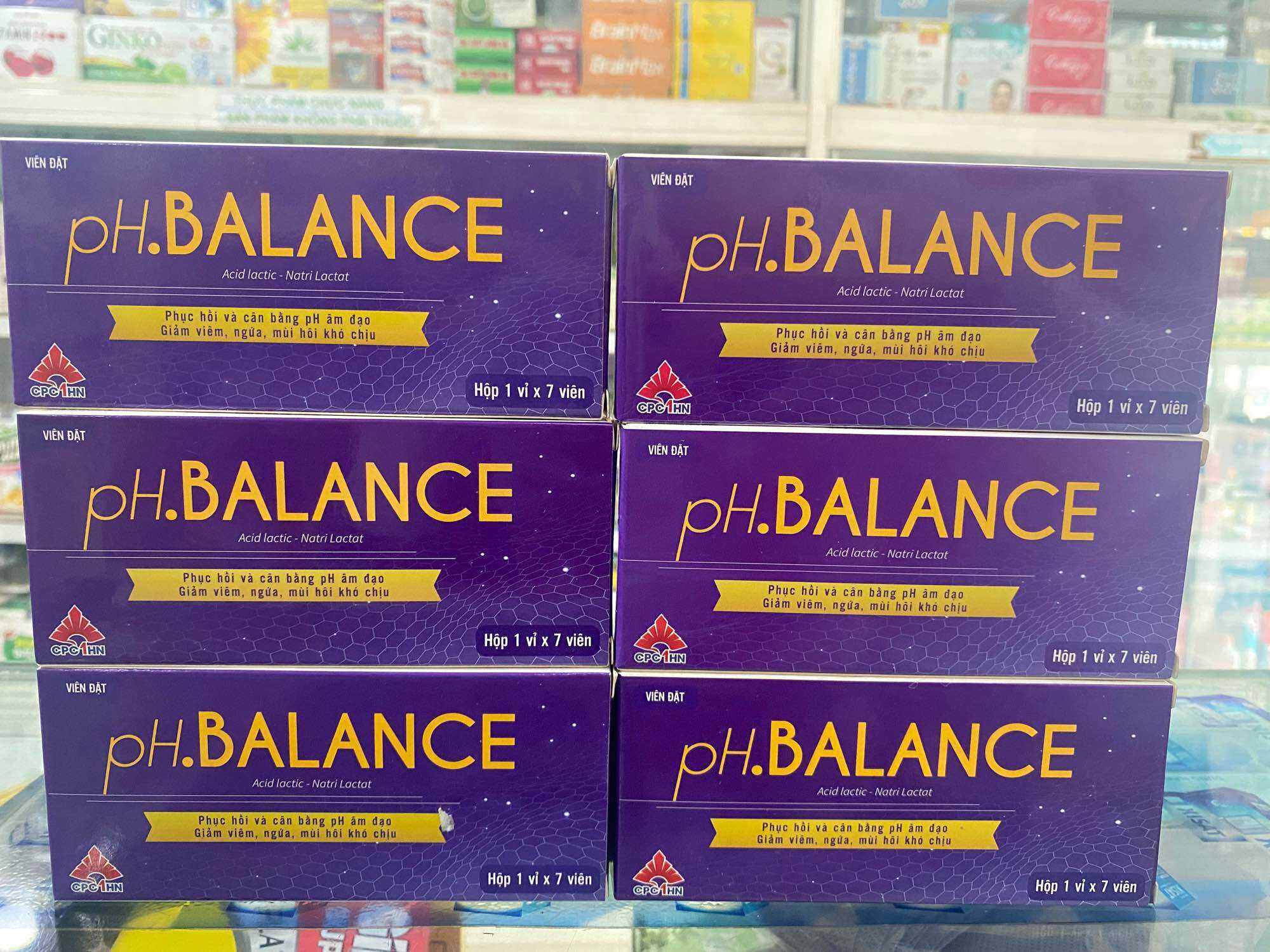 Viên đặt phụ khoa cân bằng PH cho vùng kín PH.BALANCE giảm viêm ngứa mùi hôi khó chịu hộp7 viên