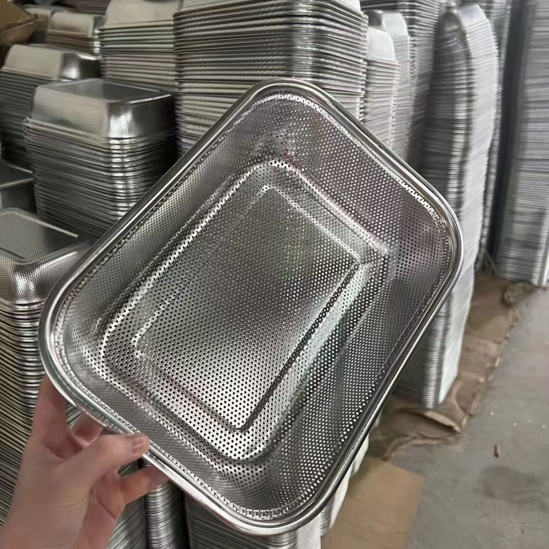Bộ rổ inox 3 cái dạng đục lỗ