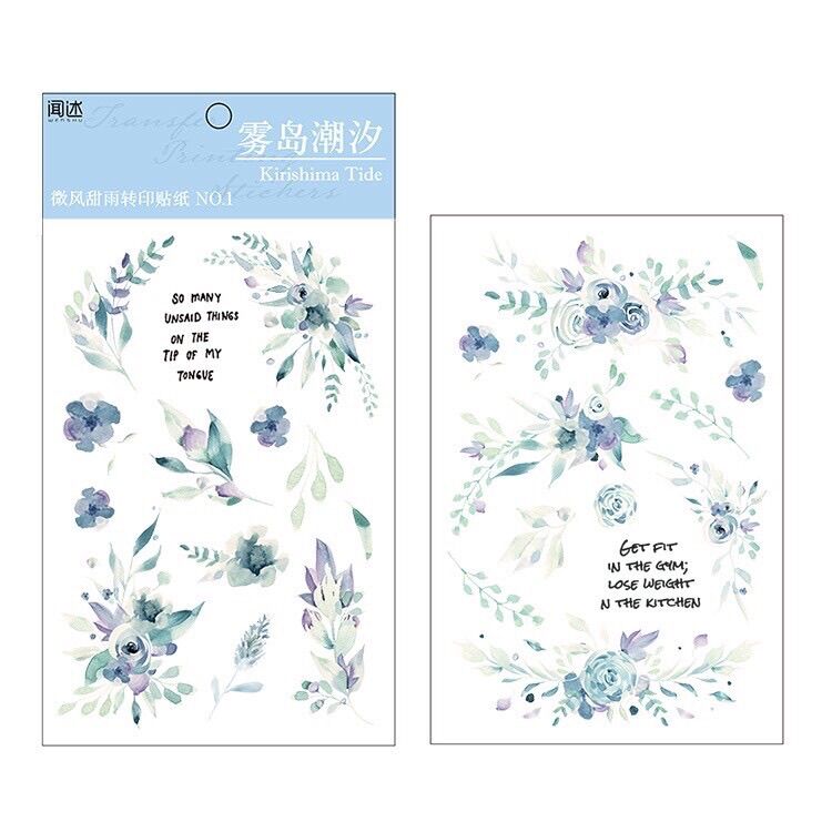 Sticker cạo Print on sticker set 2 tờ vintage