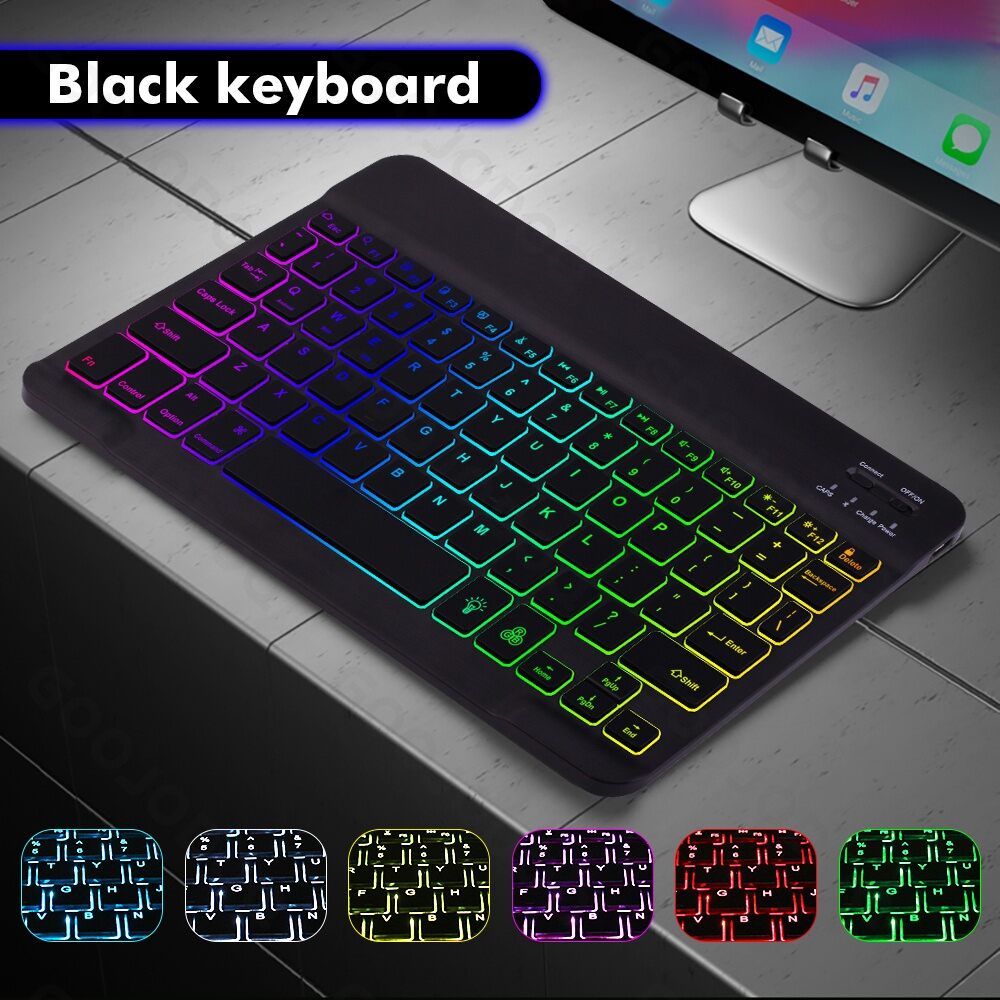 Led led wireless Bluetooth keyboard wireless keyboard portable charging office wireless keyboard suitable for mobile tablet