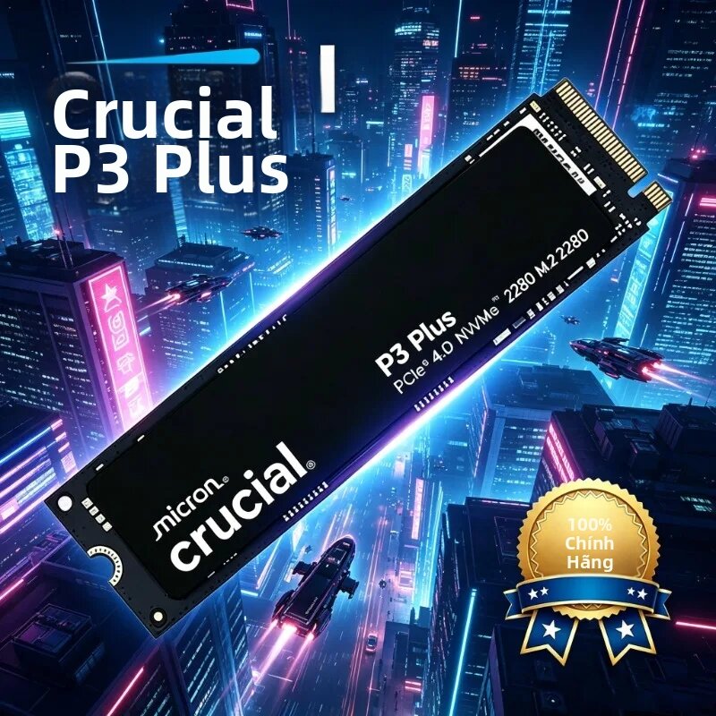 crucial | Ổ Cứng SSD Crucial P3 Plus PCIe Gen4 NVMe M.2 1TB - Gói OEM T500, Có Tùy Chọn 1TB Và 2TB Dành Cho Máy Tính Để Bàn Giá 6,379,500 Đồng*Miễn phí vận chuyển